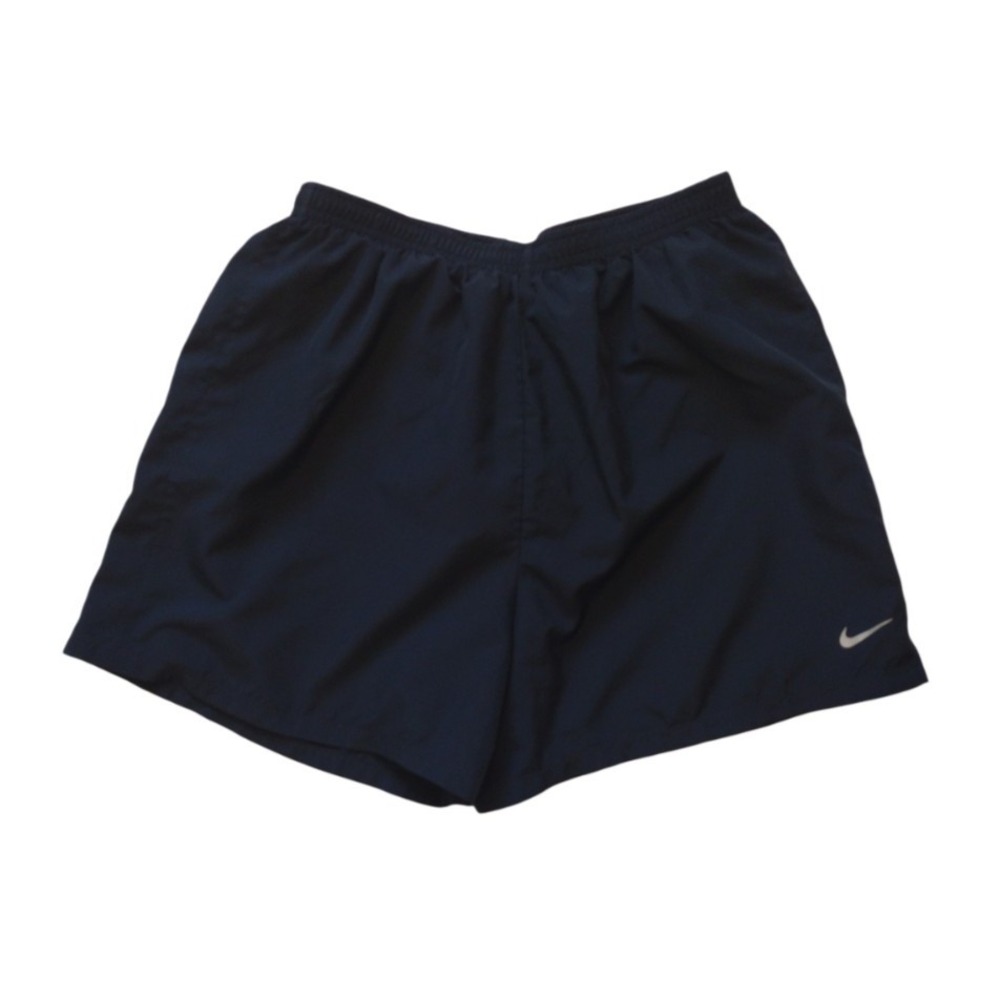 Nike Athletic Shorts Women Medium Navy Lodo Elastic Waist‎ Running Lined Sporty